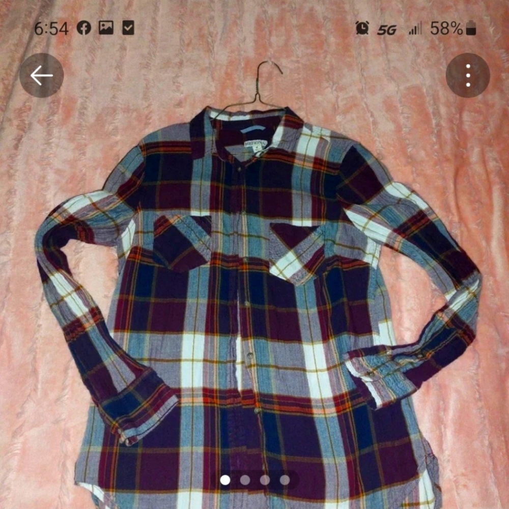 Plaid Print Shirt size M "Merona"